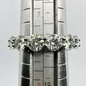 Diamond Moissanite Eternity Wedding Band Anniversary Ring 5mm 7 Ct Size 8.